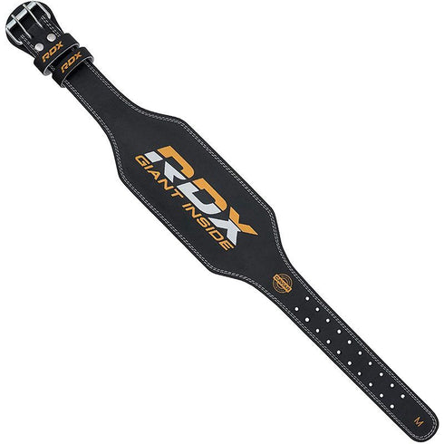 RDX 6 INCH BLACK LEATHER WEIGHT LIFTING BELT